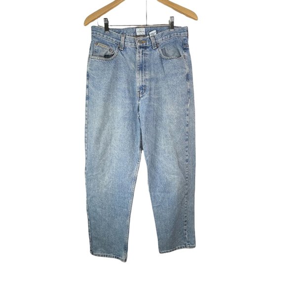 Calvin Klein Other - Calvin Klein Mom Denim Jeans High Waisted Light Wash Blue Cotton Men's 32